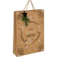 NC Sac Cadeau Kraft couronne 45cm Naturel