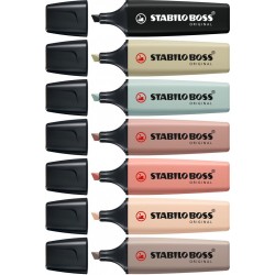 Stabilo Boss Naturecolors Marqueur 6 Pièce(s) Pointe Biseautée Noir, Bronze, Vert, Gris, Vert Clair