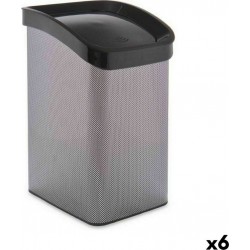 Corbeille À Papier Basculant Gris Foncé Plastique 12L (6 Unités)