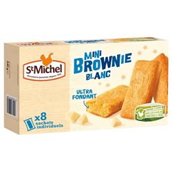 St Michel Mini Brownie Chocolat Blanc 240g (lot de 10 x 3 paquets)