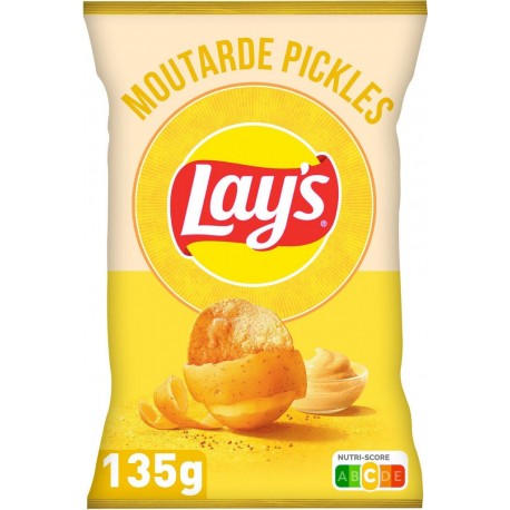 LAY Chips saveur Moutarde pickles 'S 135g