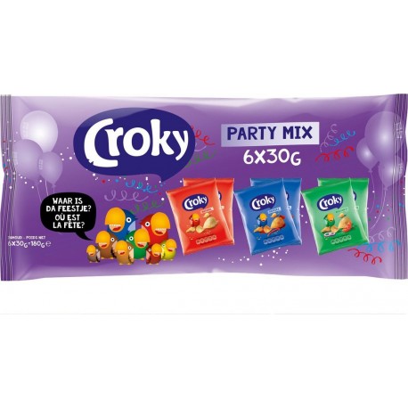 CROKY Chips partymix 6 sachets de 30g