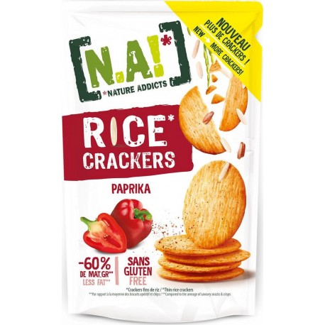 N.A Rice crackers paprika sans gluten ! 85g