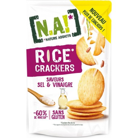 N.A Rice crackers saveurs sel & vinaigre sans gluten ! 85g