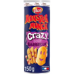 MONSTER MUNCH Biscuit apéritif tuile crazy barbecue 150g