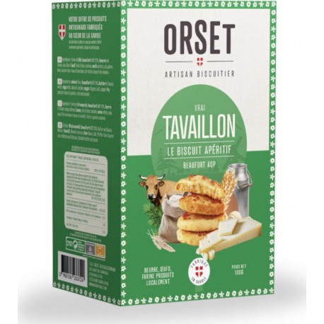 ORSET ARTISAN BISCUITIER Biscuits apéritifs tavaillon Beaufort 100g