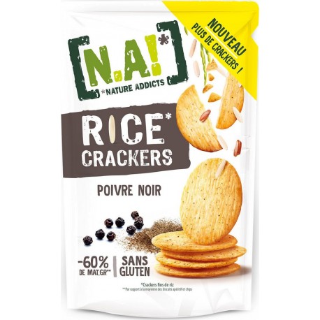 NC Biscuits apéritifs Crackers riz/poivre noir 85g