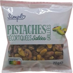 SIMPL Pistaches décortiquées salées 70g