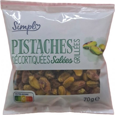 SIMPL Pistaches décortiquées salées 70g