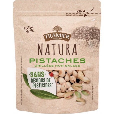 TRAMIER Fruits secs pistaches grillées non salées sans résidus de pesticides 160g