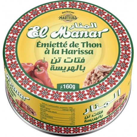 EL MANAR Emietté de thon à la harissa 160g