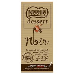 Nestlé Dessert Tablette Chocolat Noir 205g (lot de 10 x 3 tablettess)