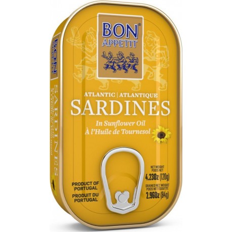 BON APPETIT Sardines à l'Huile de Tournesol 120g