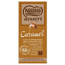 Nestlé Dessert Tablette Chocolat Caramel 170g (lot de 10 x 3 tablettess)