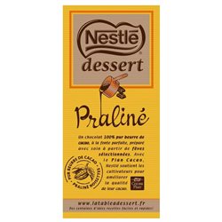 Nestlé Dessert Tablette Chocolat Praliné 170g (lot de 10 x 3 tablettess)