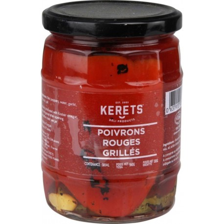 KERETS Poivrons rouges grillés 320g net égoutté