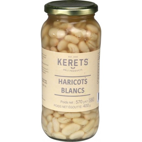 KERETS Haricots blancs cuits 400g net égoutté