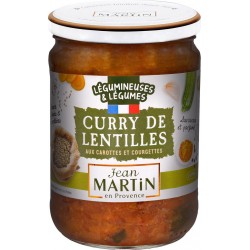 JEAN MARTIN Plat cuisinée curry de lentilles 520g