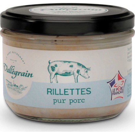 VALLEGRAIN Rillettes pur porc le cormier 180g