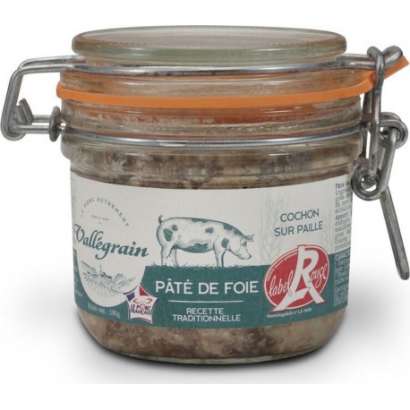 VALLEGRAIN Pâté de foie supérieur Label Rouge 180g