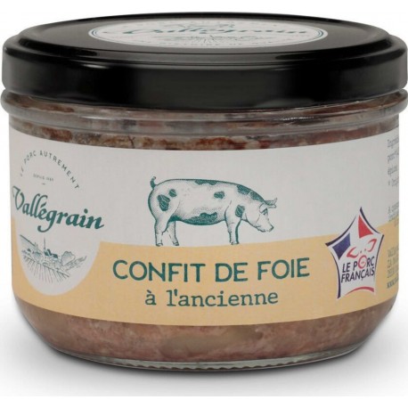 VALLEGRAIN Confit de foie à l'ancienne Le Cormier 180g