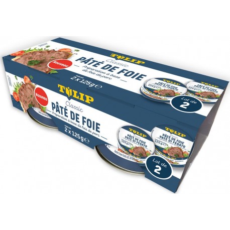 TULIP Pâté de foie les 2 boîtes de 125g