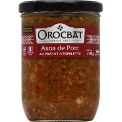 OROCBAT Plat cuisiné Axoa de porc Espelette 750g