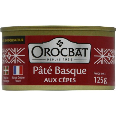 OROCBAT Pâté Basque aux cèpes 125g