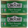 OROCBAT Pâté basque les 2 boîtes de 185g