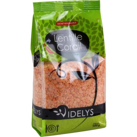 VIDELYS Lentilles corail 500g