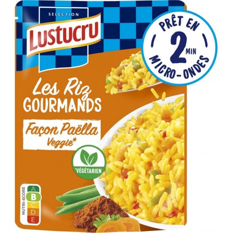 LUSTUCRU Riz Micro-Ondes Express Paëlla Veggie 220g