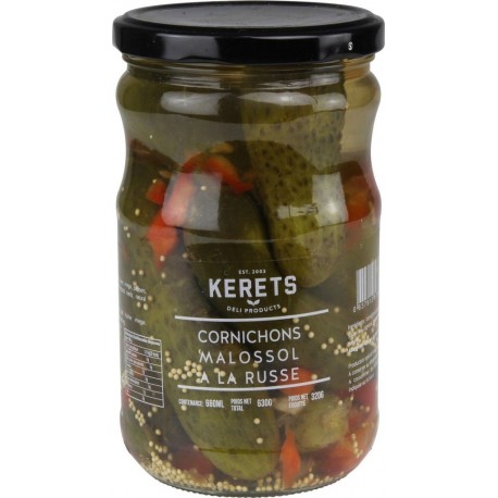 KERETS Cornichons malossol à la russe 320g net égoutté