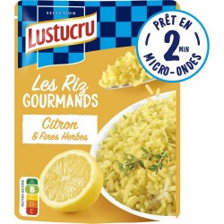 LUSTUCRU Riz Micro-Ondes Express Citron & Fines Herbes 220g