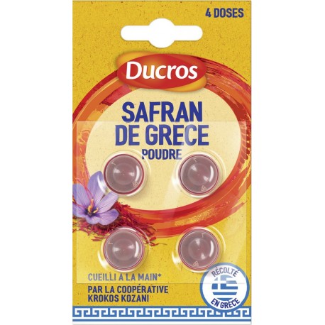 DUCROS Epice Safran de Grèce en Poudre lot de 4 doses