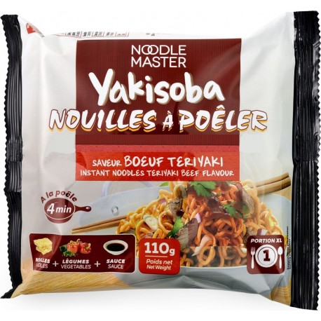 NOODLE MASTER Nouilles à poêler Yakisoba saveur bœuf et citron vert 110g