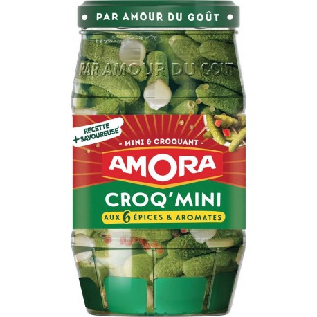 AMORA Cornichons aux 6 Epices et Aromates 205g