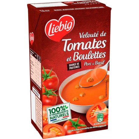 LIEBIG Velouté De Tomates Et Boulettes De Porc Et Boeuf 1L