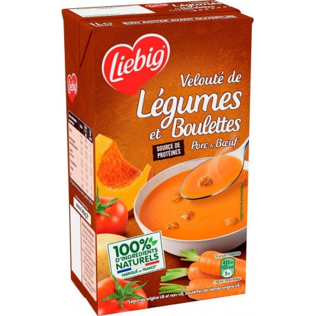 LIEBIG Velouté De Légumes Et Boulettes De Porc Et Bœuf 1L