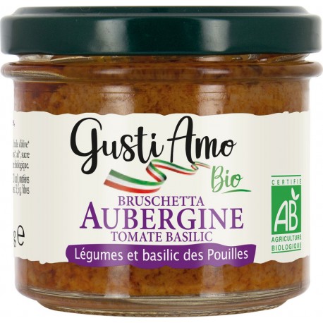 GUSTI AMO BIO Bruschetta Tartinable Aubergine Bio 100g