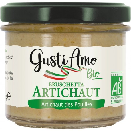 GUSTI AMO BIO Bruschetta Tartinable Artichaud Bio 100g