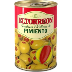 EL TORREON Olives vertes farcies aux poivrons 130g