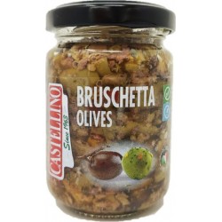 CASTELLINO Sauce Bruschetta Tartinable aux Olives Vertes et Noires 135g