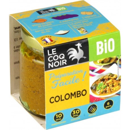 LE COQ NOIR Préparation culinaire bio colombo 80g