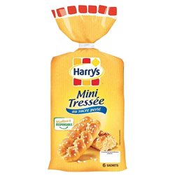 Harrys Mini Tressée Au Sucre Perlé 210g (lot de 10 x 3 paquets)