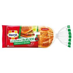 Harrys Le Moment Burger Céreales Et Graines 340g (lot de 10 x 3 paquets)