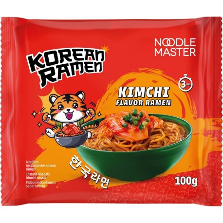 NOODLE MASTER Nouilles instantanées en soupe coréennes, Ramyeon saveur Kimchi 100g