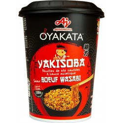 OYAKATA Nouilles Sautées Yakisoba Saveur Bœuf Wasabi en Cup la cup de 93g