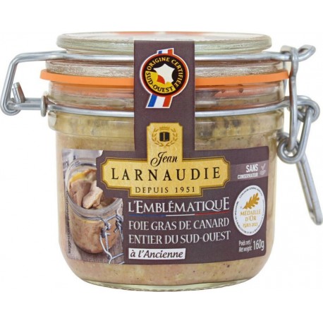 JEAN LARNAUDIE Foie gras de canard entier sud ouest 160g