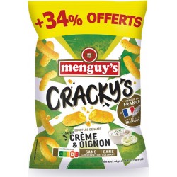 MENGUY Chips Soufflés De Maïs Crème Et Oignon 'S 180g + 34% offerts