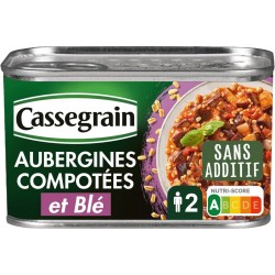 CASSEGRAIN Aubergines Compotées et Blé 375g